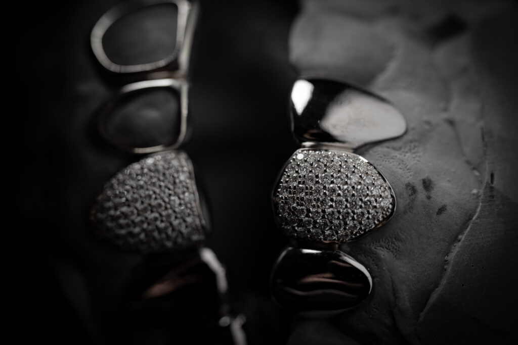 Custom set Grillz in zilver met VVS